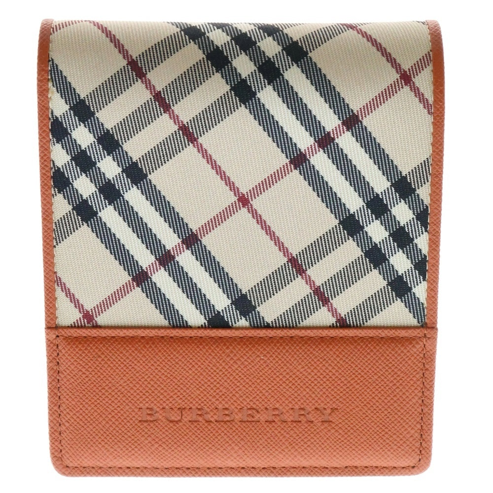 BURBERRYS(バーバリーズ) ノバチェック 二つ折り財布 レザーキャンバス ウォレット