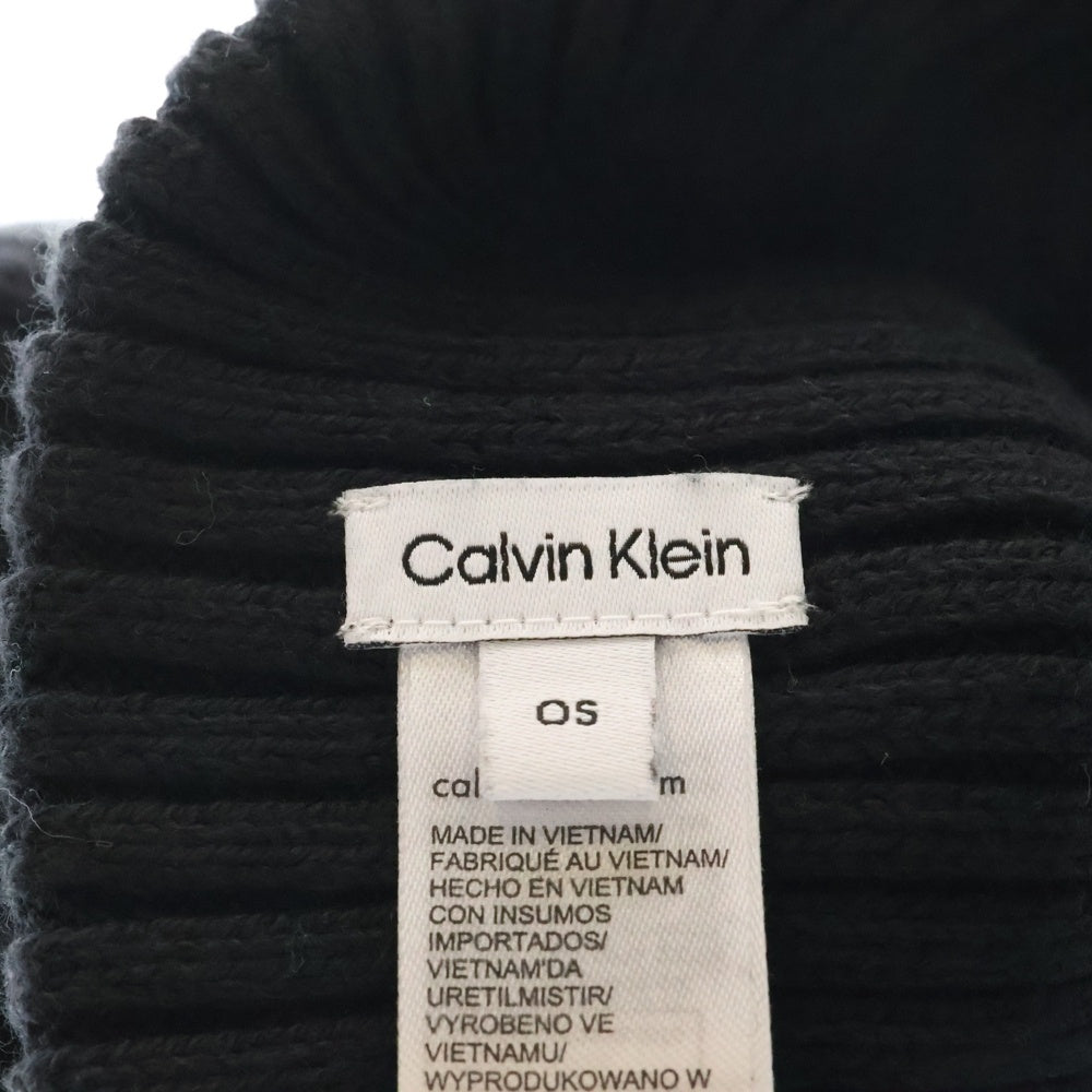 Calvin Klein(カルバンクライン) Hat CLASSIC COTTON RIB BEANIE K50K510982 クラシック ロゴニット帽 ビーニー ブラック
