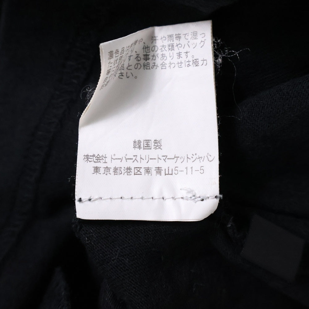 peaceminusone(ピースマイナスワン) アームロゴ クルーネック長袖Tシャツ カットソー ブラック