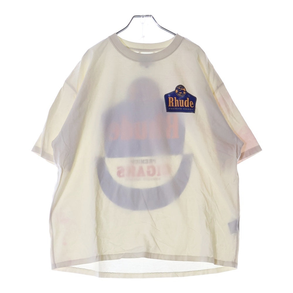 RHUDE(ルード) GRAND CRU TEE グラン クリュ プリント クルーネック 半袖 Tシャツ カットソー アイボリー RHPS24TT05012611