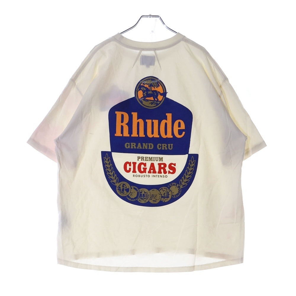 RHUDE(ルード) GRAND CRU TEE グラン クリュ プリント クルーネック 半袖 Tシャツ カットソー アイボリー RHPS24TT05012611