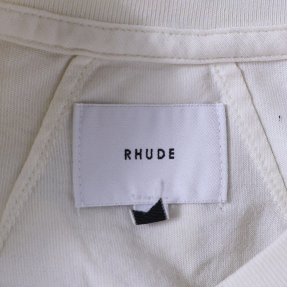 RHUDE(ルード) GRAND CRU TEE グラン クリュ プリント クルーネック 半袖 Tシャツ カットソー アイボリー RHPS24TT05012611