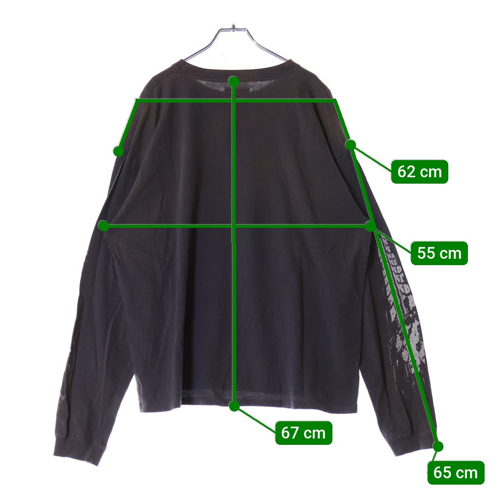 RHUDE(ルード) Dakar91 Longsleeve Tee ダカール 袖プリント ブラウン 長袖カットソー