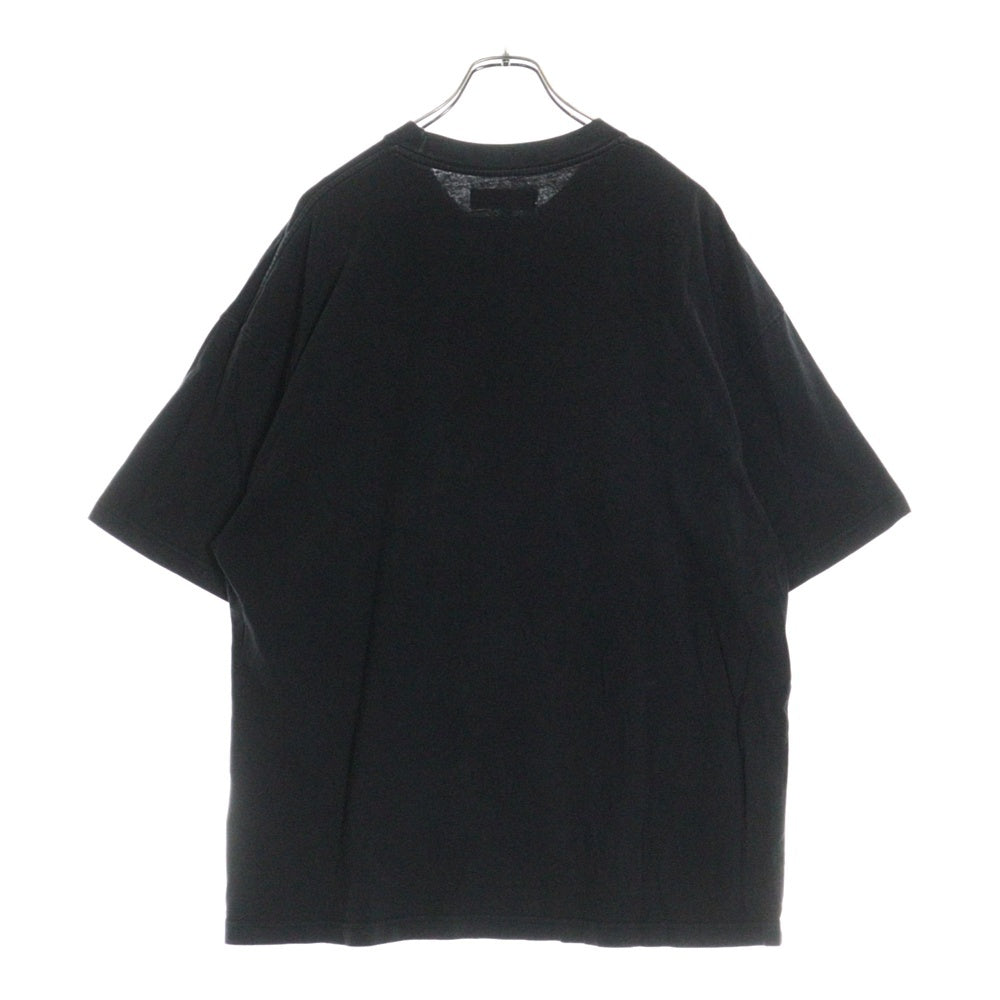 SALUTE(サルーテ) VINTAGE WASHED TEE ヴィンテージ加工 花柄デザイン プリントTシャツ ブラック