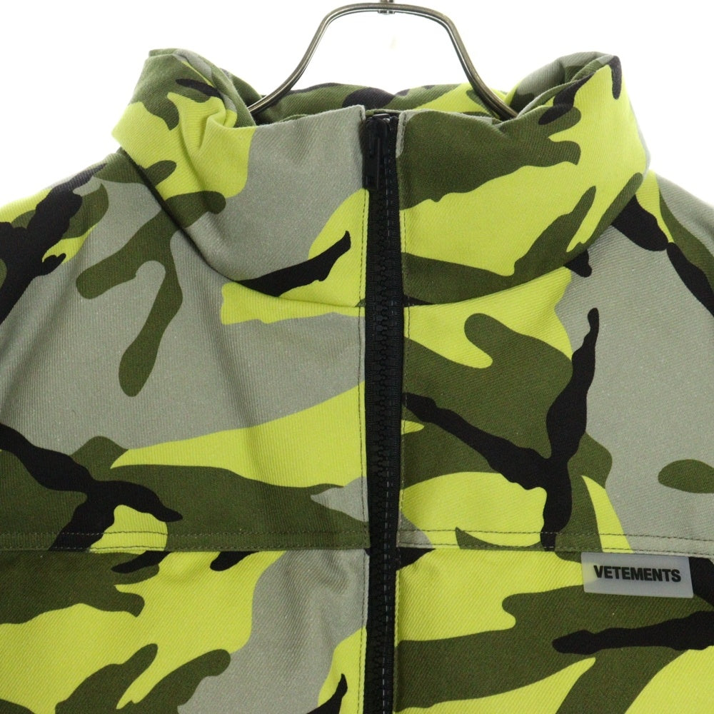 VETEMENTS(ヴェトモン) 22AW NEON CAMO LOGO PUFFER JACKET UA53JA600C ネオン カモ ロゴ ダウンジャケット
