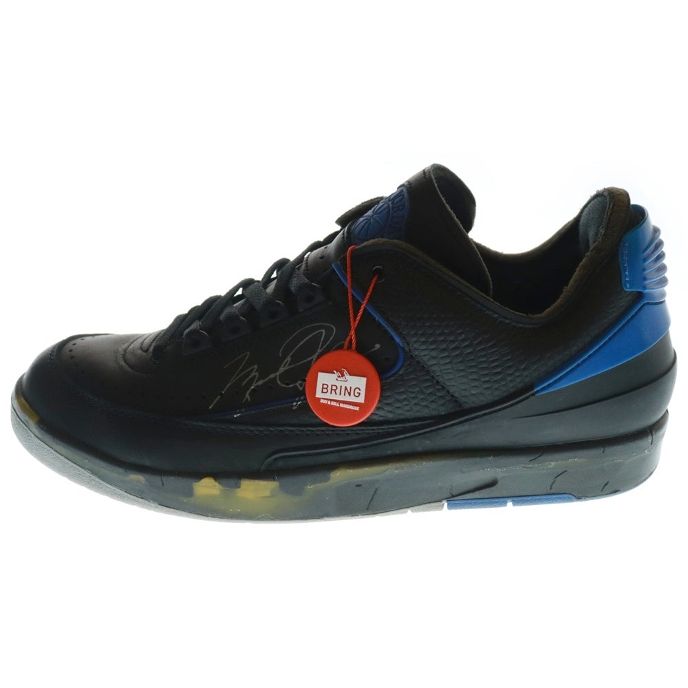NIKE(ナイキ) ×OFF-WHITE AIR JORDAN 2 RETRO LOW SP オフホワイト エアジョーダン2 レトロ ローカットスニーカー ブラック/ブルー US10/28.0cm DJ4375-004