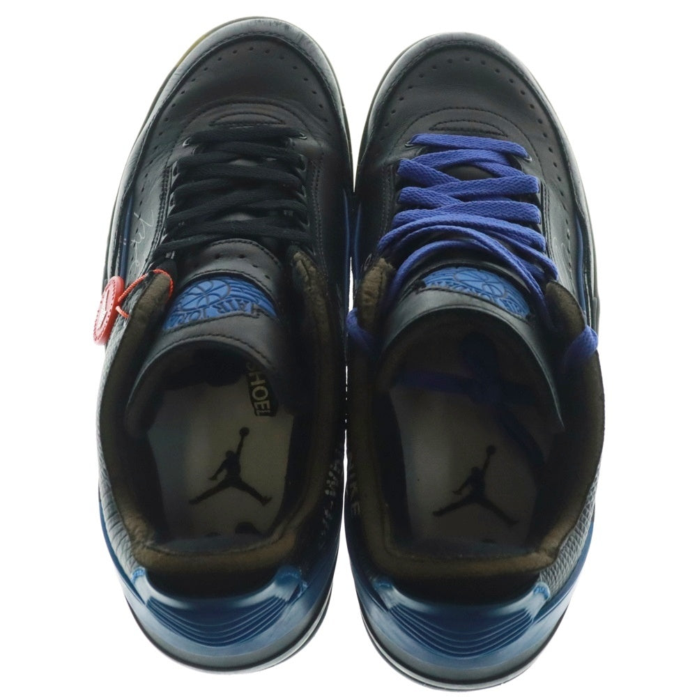 NIKE(ナイキ) ×OFF-WHITE AIR JORDAN 2 RETRO LOW SP オフホワイト エアジョーダン2 レトロ ローカットスニーカー ブラック/ブルー US10/28.0cm DJ4375-004