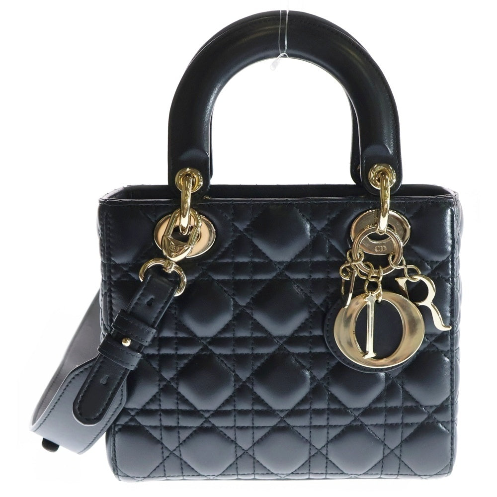 Christian Dior(クリスチャンディオール) LADY DIOR S ABC レディディオール エービーシー スモール ハンドバッグ 2WAY ブラック レディース