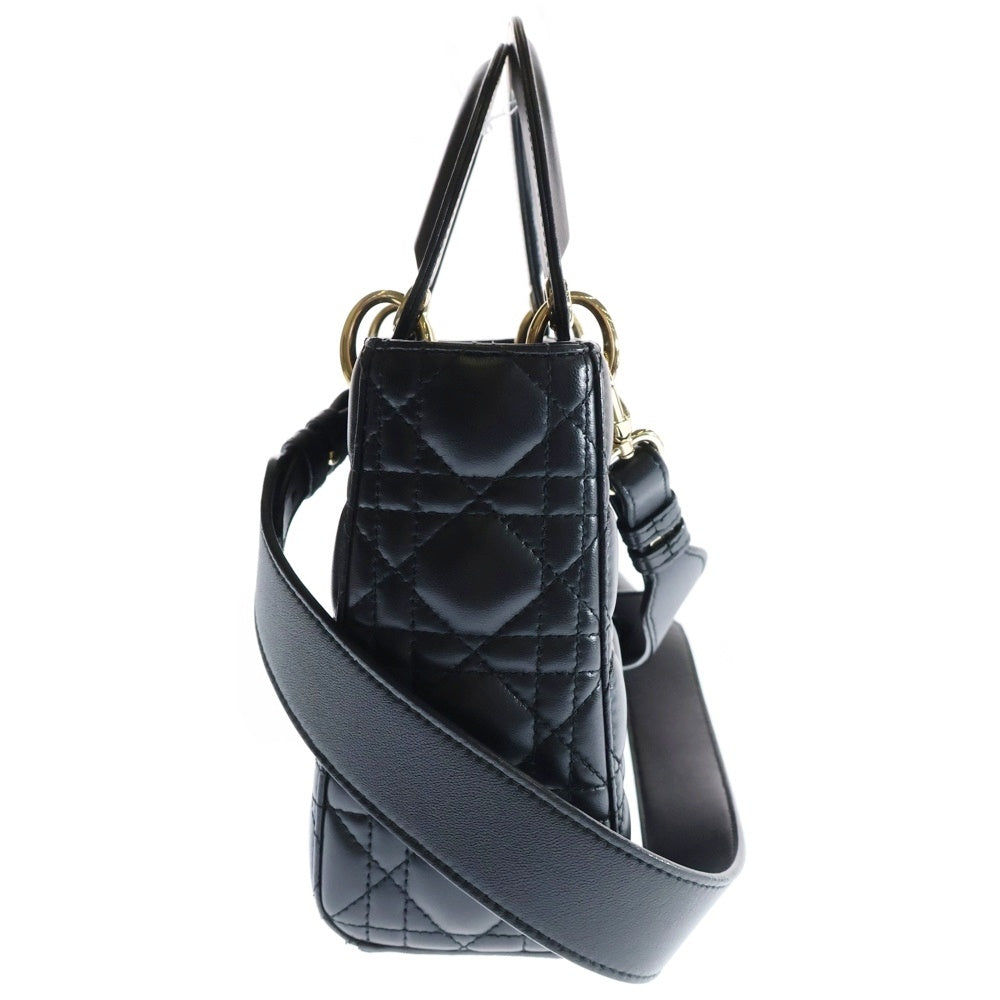 Christian Dior(クリスチャンディオール) LADY DIOR S ABC レディディオール エービーシー スモール ハンドバッグ 2WAY ブラック レディース
