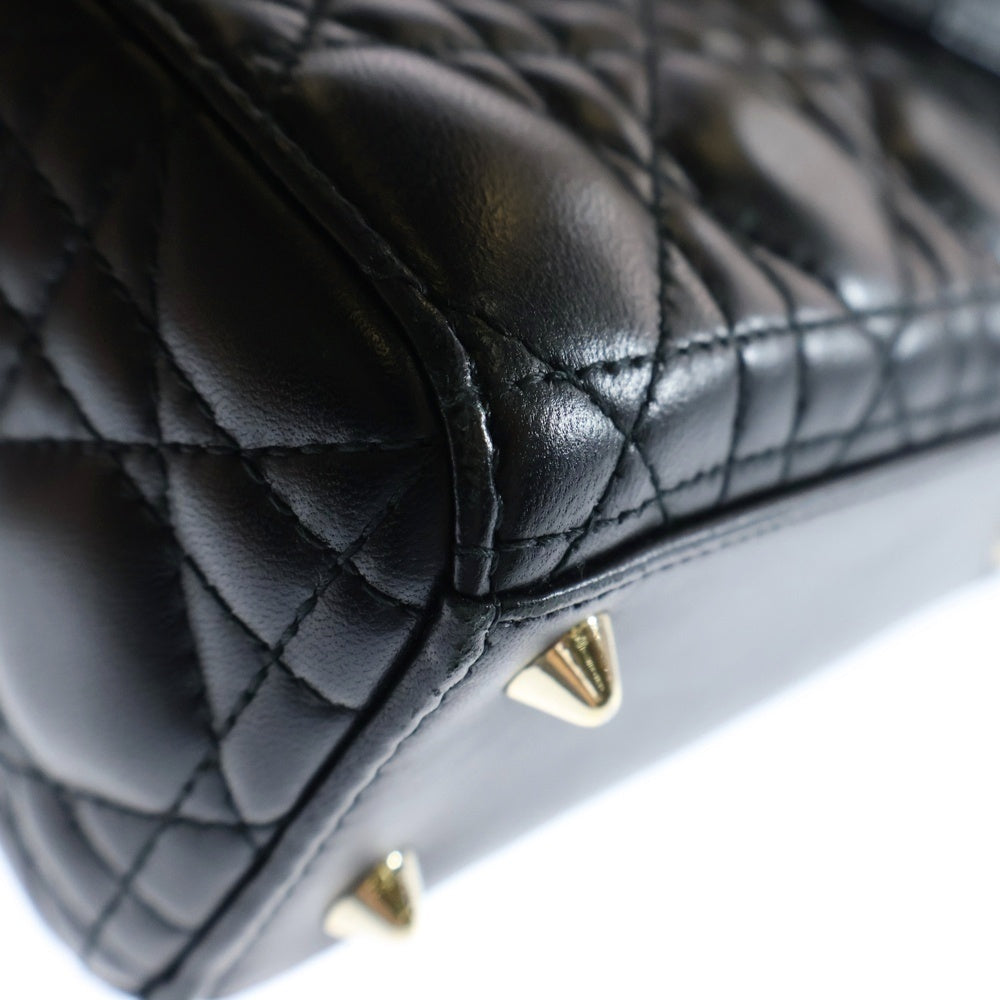 Christian Dior(クリスチャンディオール) LADY DIOR S ABC レディディオール エービーシー スモール ハンドバッグ 2WAY ブラック レディース