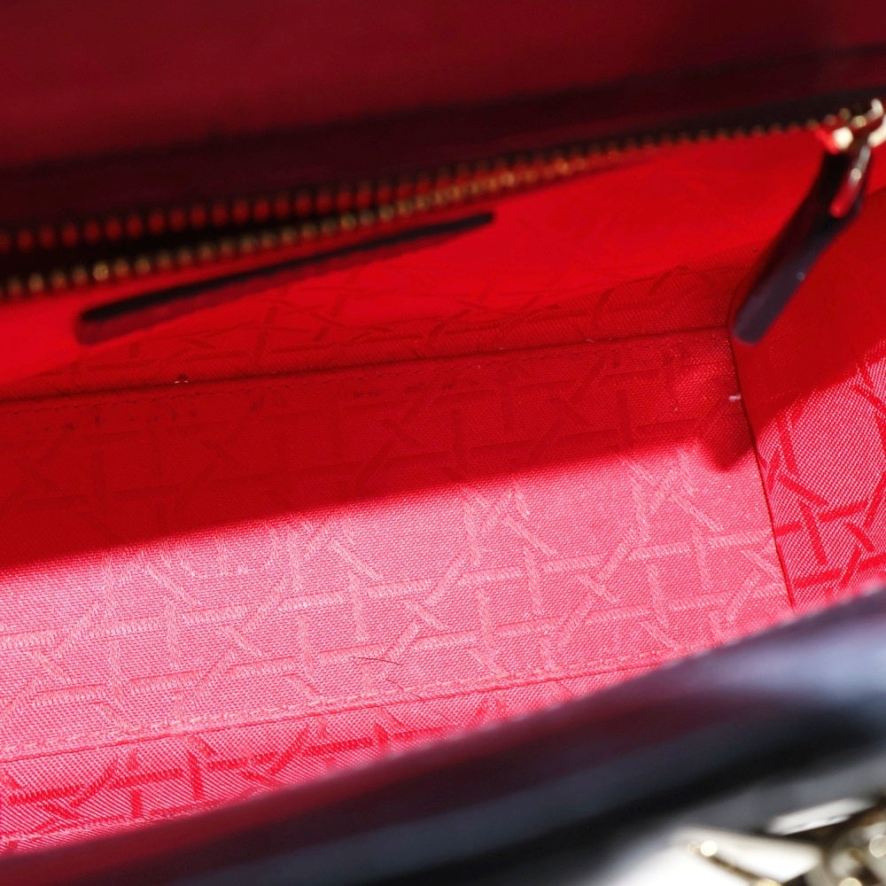 Christian Dior(クリスチャンディオール) LADY DIOR S ABC レディディオール エービーシー スモール ハンドバッグ 2WAY ブラック レディース