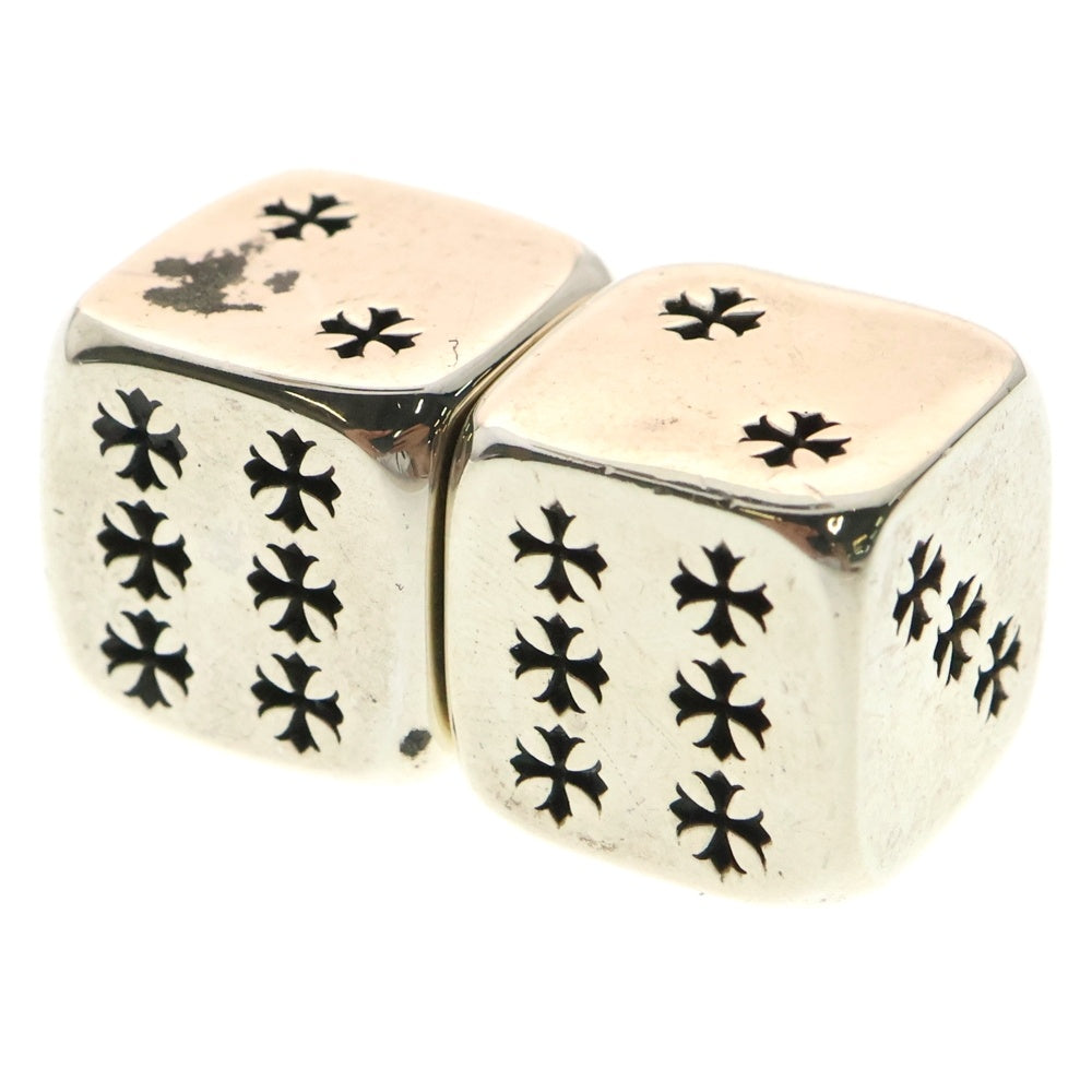 CHROME HEARTS(クロムハーツ) DICE ダイス 2015年 クリスマス限定 ノベルティ クロスボタン サイコロ置物 シルバー
