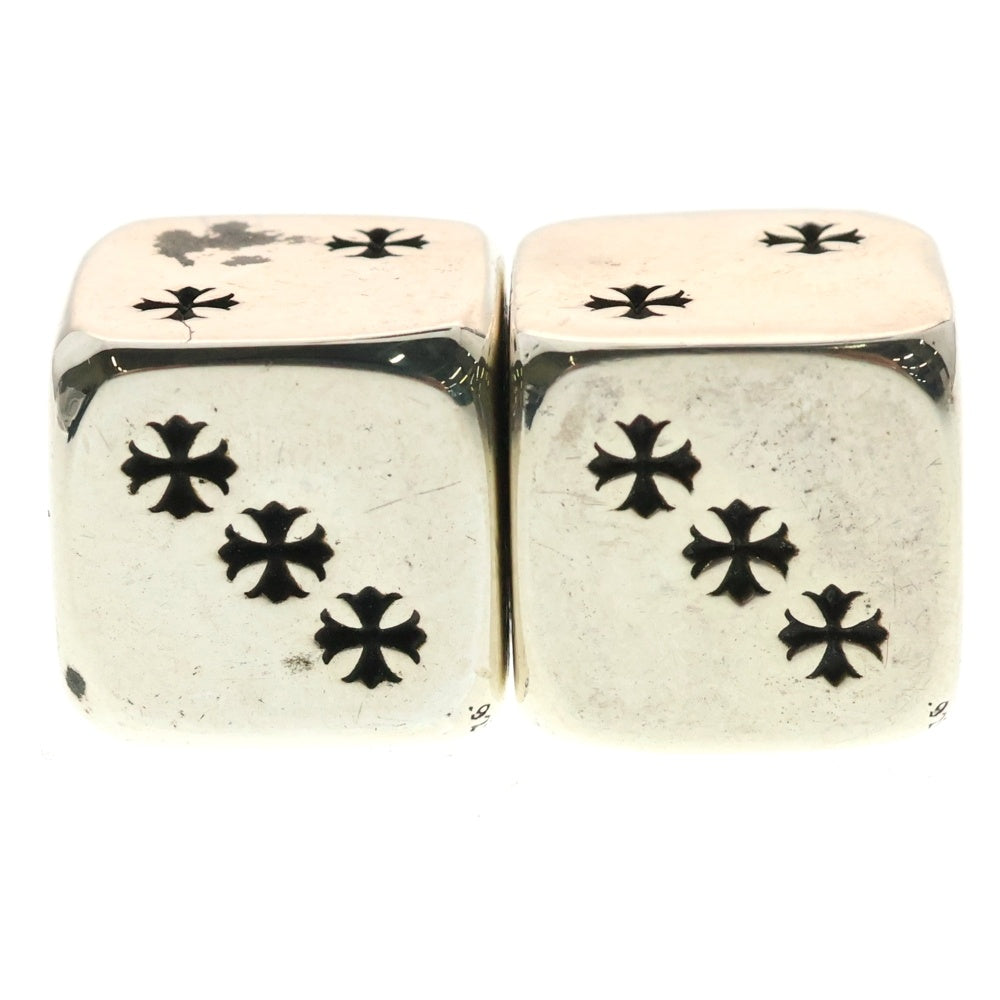 CHROME HEARTS(クロムハーツ) DICE ダイス 2015年 クリスマス限定 ノベルティ クロスボタン サイコロ置物 シルバー