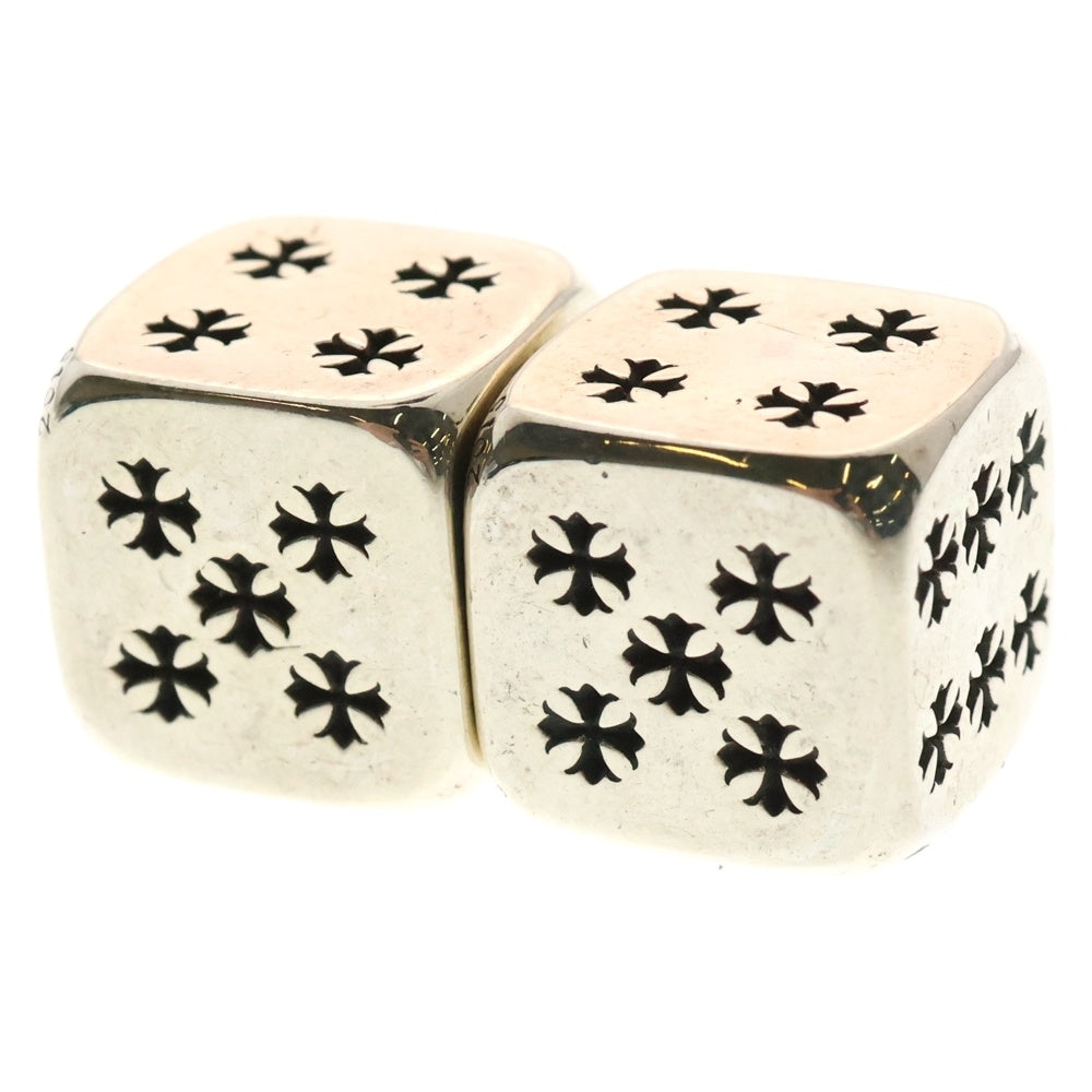 CHROME HEARTS(クロムハーツ) DICE ダイス 2015年 クリスマス限定 ノベルティ クロスボタン サイコロ置物 シルバー