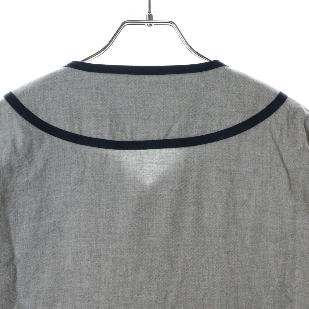WTAPS(ダブルタップス) 25SS LEAGUE SS COTTON TWILL ベースボール半袖シャツ グレー 251TQDT_SHM09