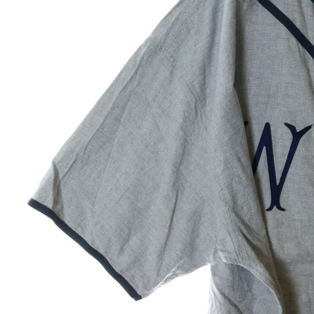 WTAPS(ダブルタップス) 25SS LEAGUE SS COTTON TWILL ベースボール半袖シャツ グレー 251TQDT_SHM09