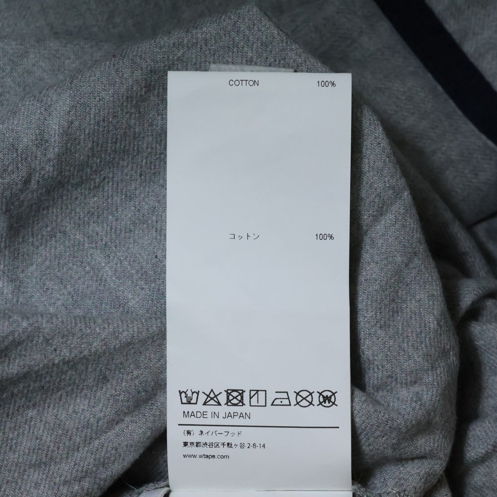 WTAPS(ダブルタップス) 25SS LEAGUE SS COTTON TWILL ベースボール半袖シャツ グレー 251TQDT_SHM09