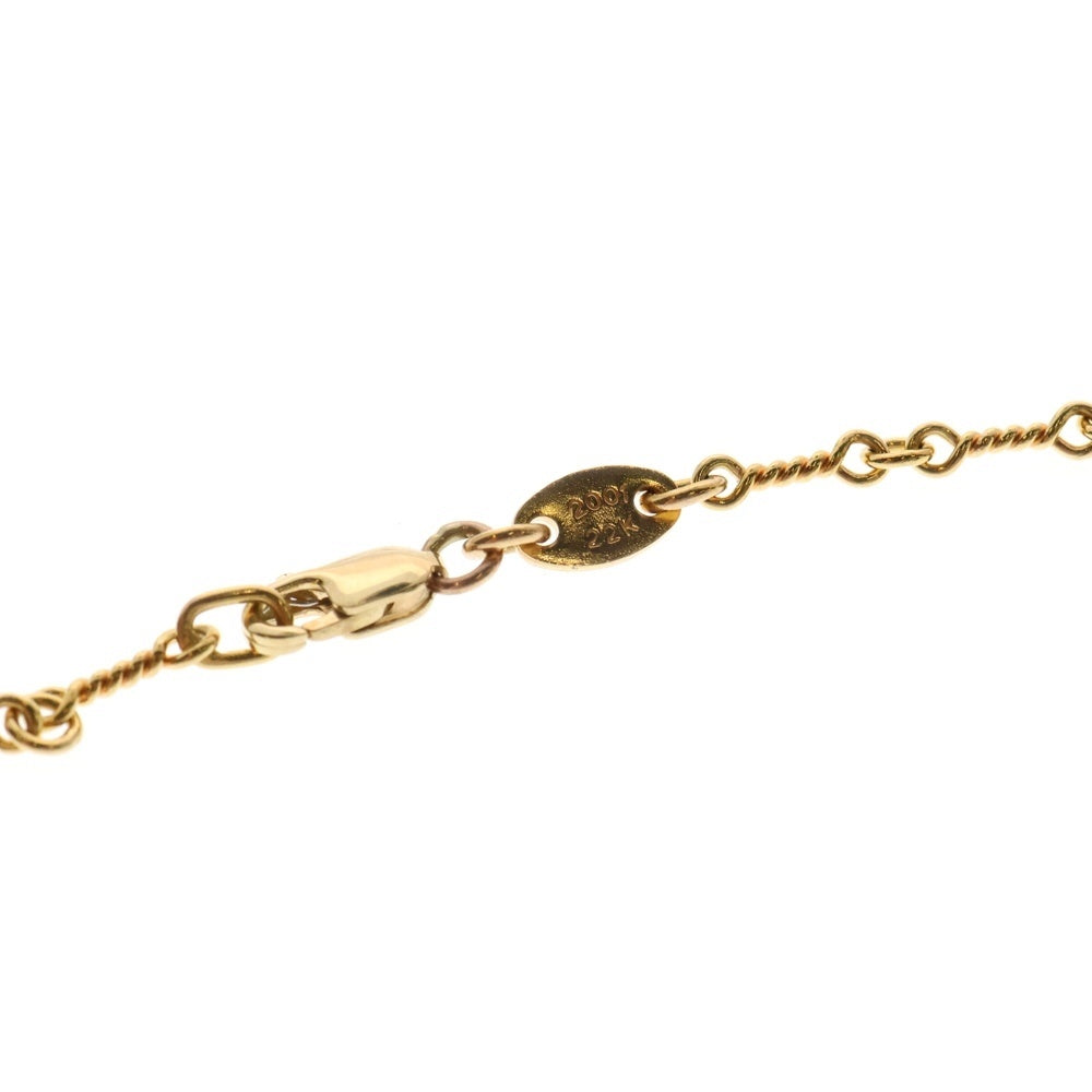 CHROME HEARTS(クロムハーツ) 22K NECKCHAIN T18 ツイストチェーンネックレス 18inch ゴールド BCA014