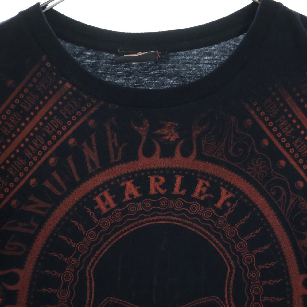 HARLEY DAVIDSON(ハーレーダビッドソン) 04s Harley Davidson Skull All Over Print Tee ハーレーダビッドソン スカル オールオーバープリント半袖Tシャツ ブラック