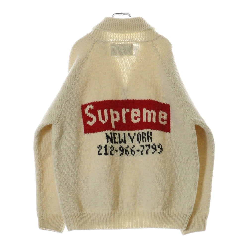 SUPREME(シュプリーム) 22AW BOX LOGO COWICHAN SWEATER ボックスロゴ カウチン ジップップニットセーター アイボリー