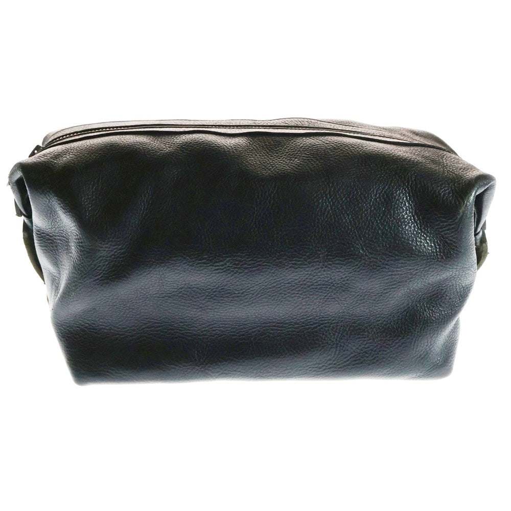 CHROME HEARTS(クロムハーツ) フレアパッチ ブラックレザシェービングバッグ ブラックレザー