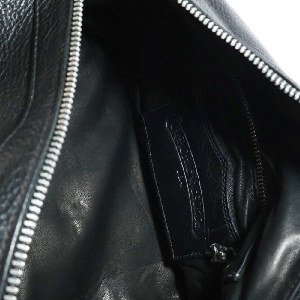 CHROME HEARTS(クロムハーツ) フレアパッチ ブラックレザシェービングバッグ ブラックレザー