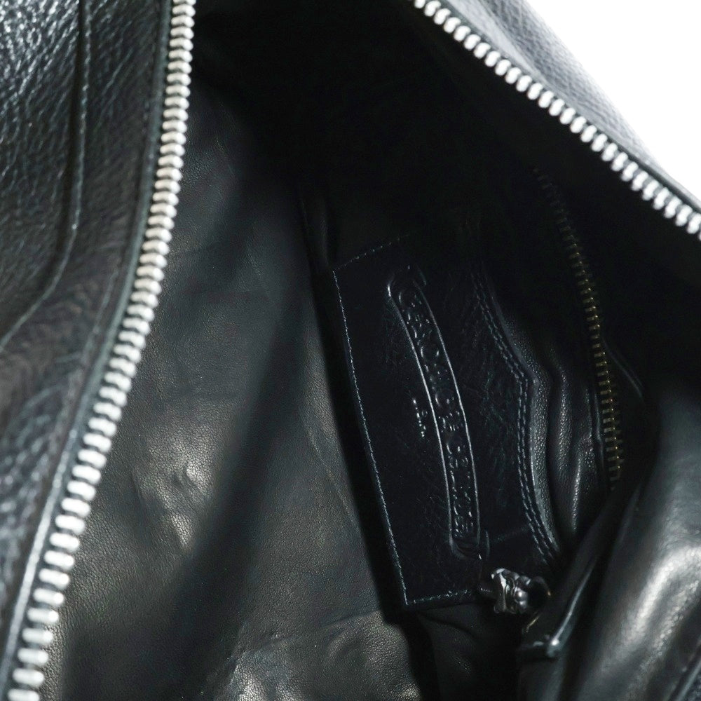 CHROME HEARTS(クロムハーツ) フレアパッチ ブラックレザシェービングバッグ ブラックレザー