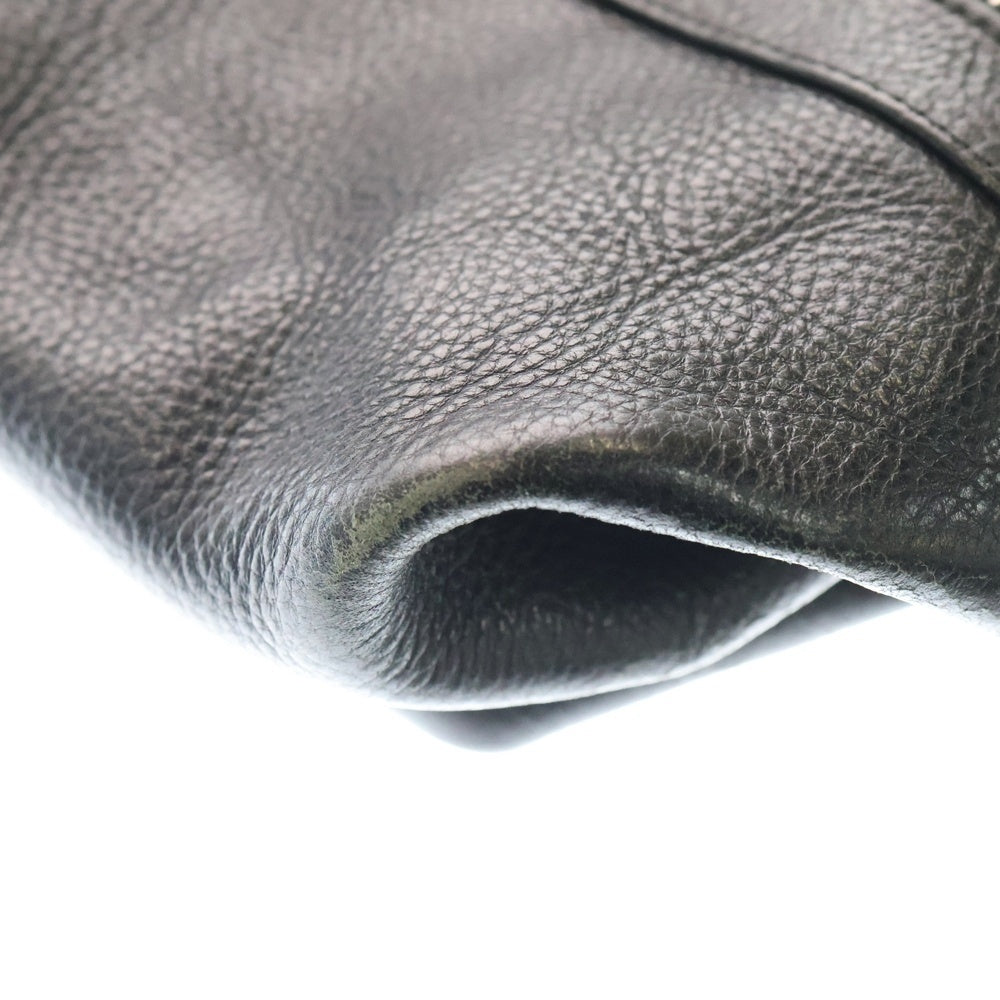 CHROME HEARTS(クロムハーツ) フレアパッチ ブラックレザシェービングバッグ ブラックレザー