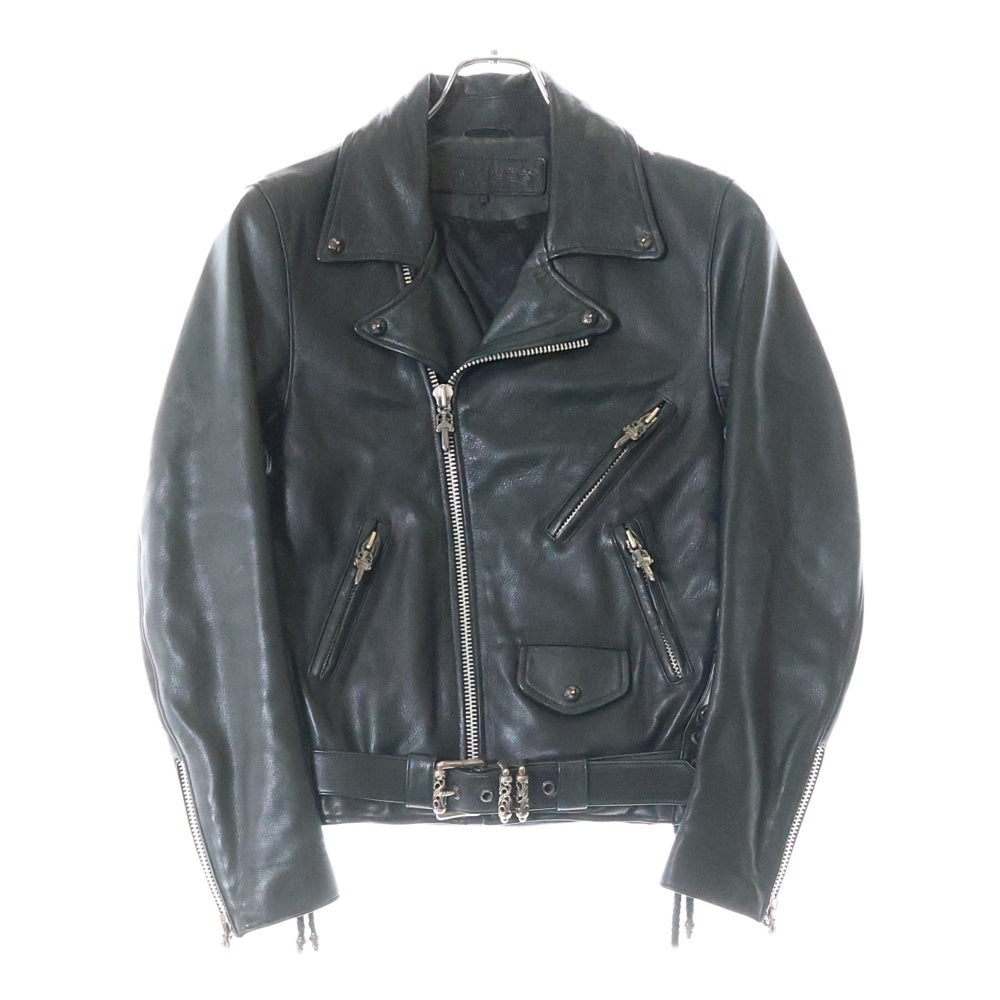 CHROME HEARTS(クロムハーツ) JJ DEAN ダガージップライダースレザージャケット ブラック