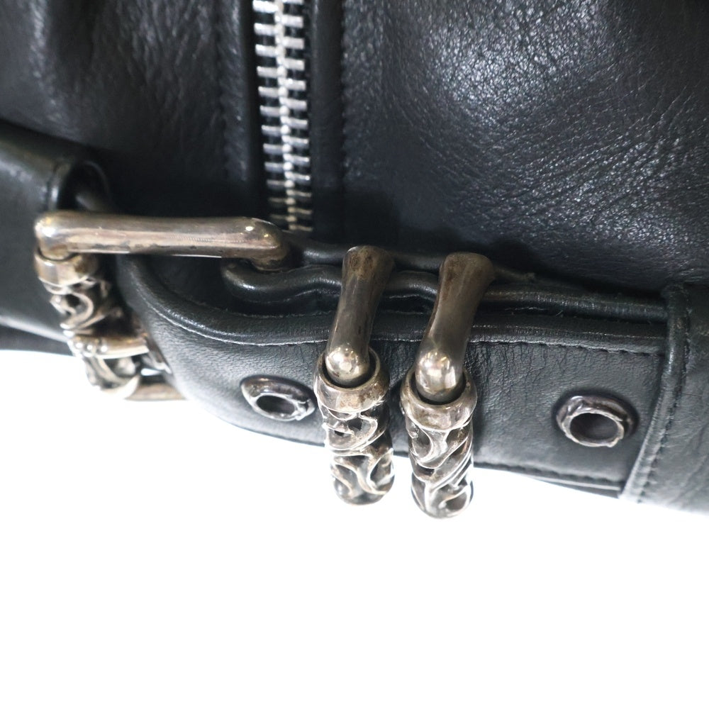 CHROME HEARTS(クロムハーツ) JJ DEAN ダガージップライダースレザージャケット ブラック