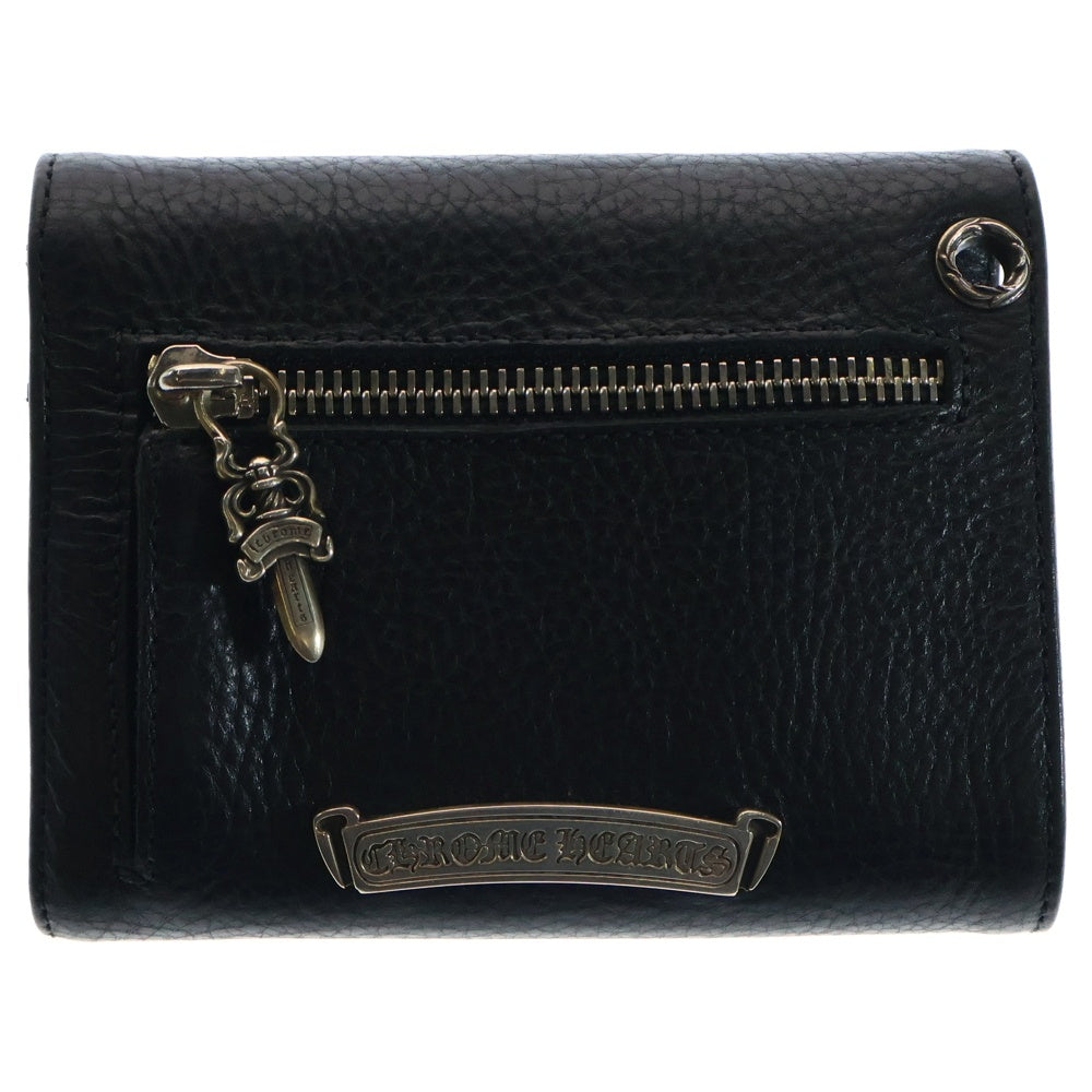CHROME HEARTS(クロムハーツ) WAVE MINI ウェーブミニ レザーウォレット 財布 ブラック BCA373
