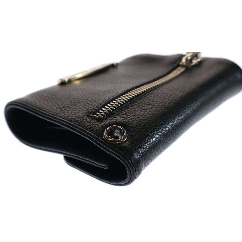 CHROME HEARTS(クロムハーツ) WAVE MINI ウェーブミニ レザーウォレット 財布 ブラック BCA373