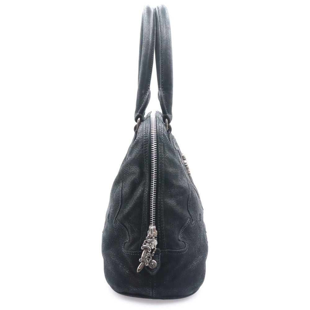 CHROME HEARTS(クロムハーツ) #1 SLOUCHY MO スラウチー フィリグリークロス装飾フレアニーデストロイレザーハンドバッグ