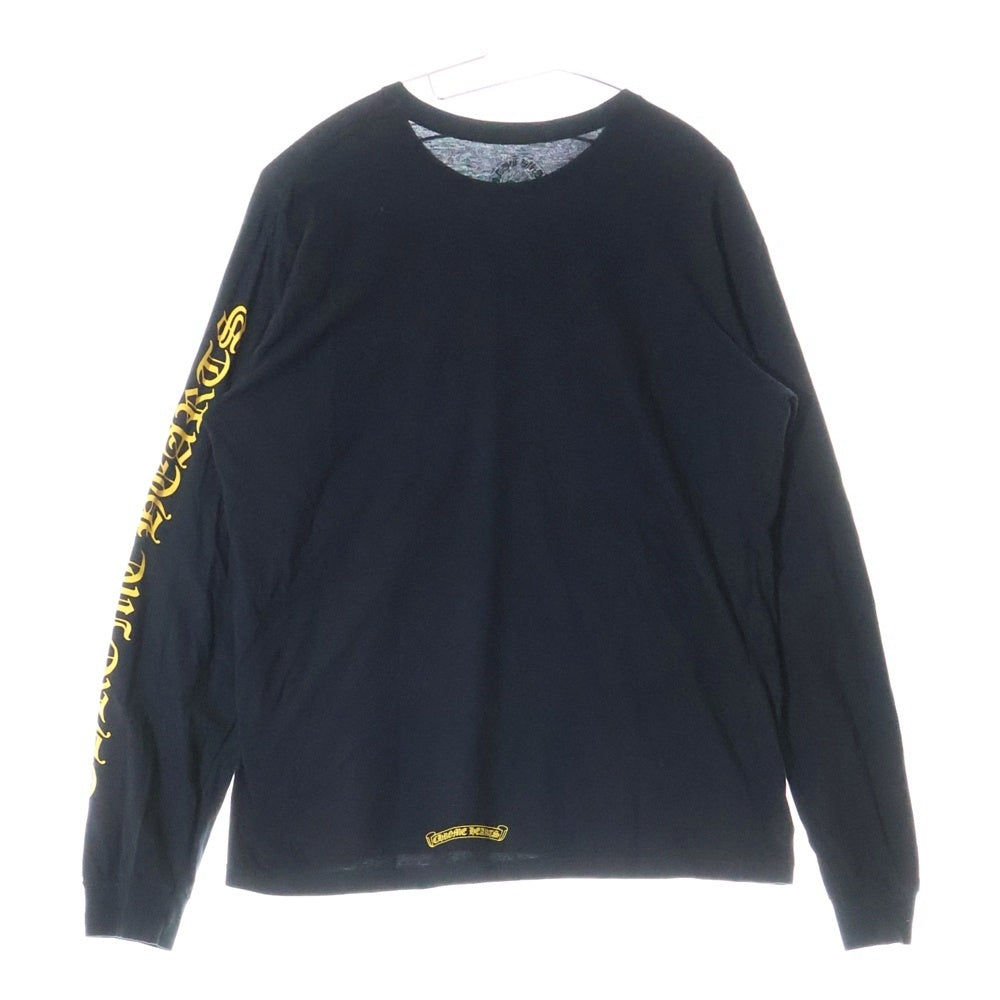 CHROME HEARTS(クロムハーツ) CH L S 1 アームロゴプリント長袖Tシャツ カットソー ブラック/イエロー
