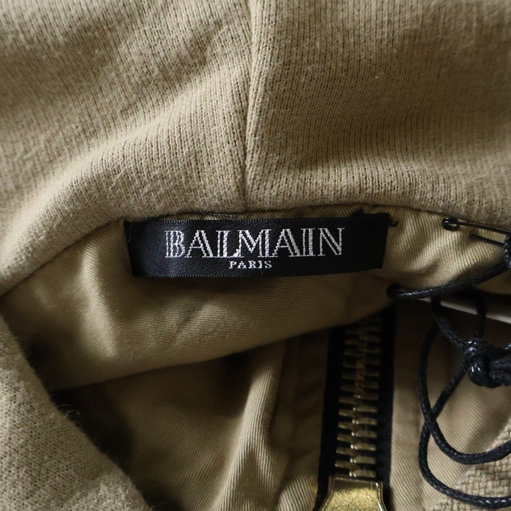 BALMAIN(バルマン) フーデッドジップアップベスト マルチポケット S6HJ820B139 ベージュ