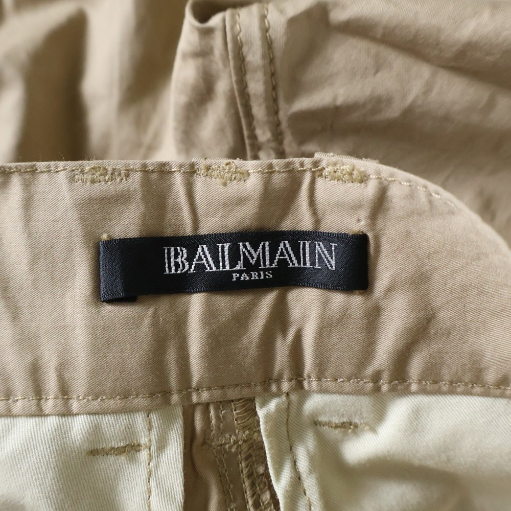 BALMAIN(バルマン) クロップド パンツ クロップドパンツ S6HT530D337 ベージュ