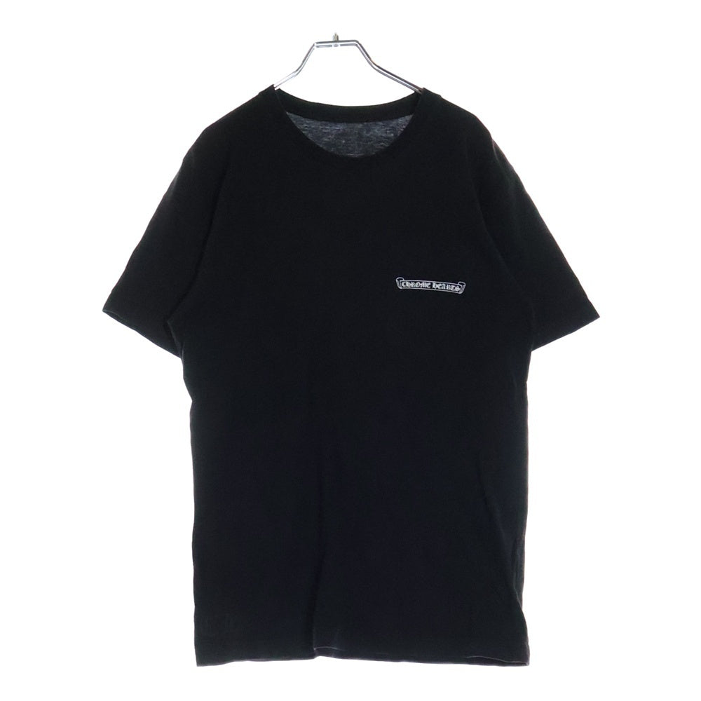 CHROME HEARTS(クロムハーツ) CH T-SHRT スクロールラベルプリント 半袖Tシャツ カットソー ブラック