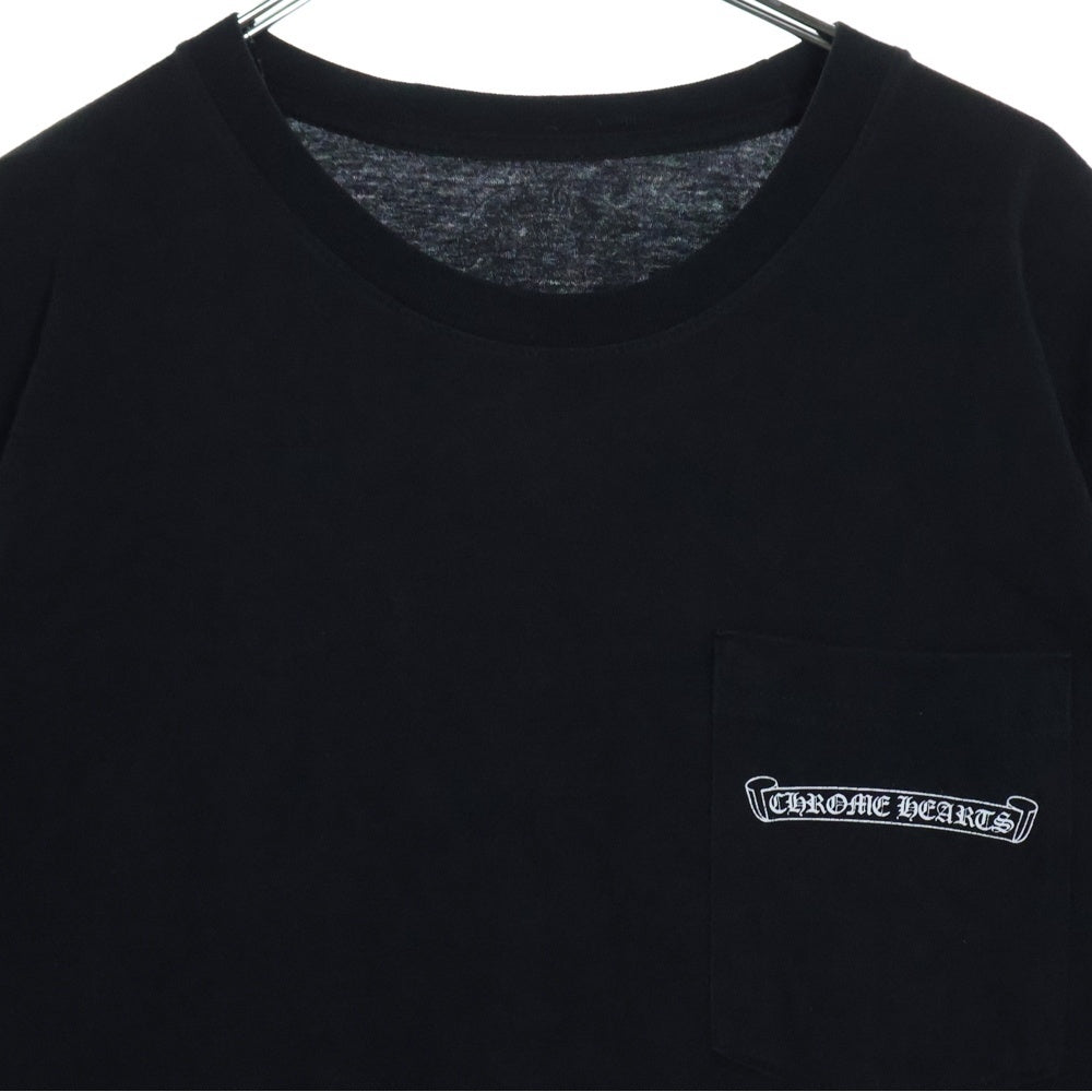 CHROME HEARTS(クロムハーツ) CH T-SHRT スクロールラベルプリント 半袖Tシャツ カットソー ブラック