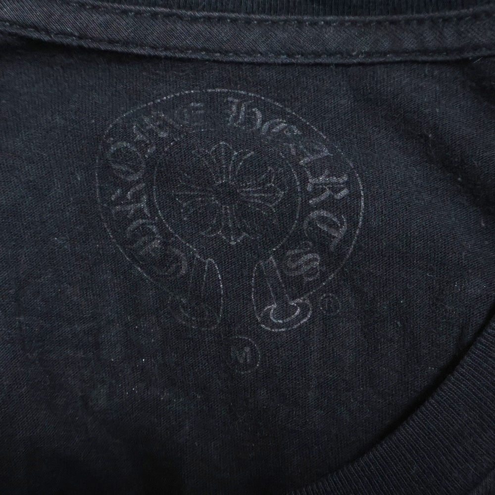 CHROME HEARTS(クロムハーツ) CH T-SHRT スクロールラベルプリント 半袖Tシャツ カットソー ブラック