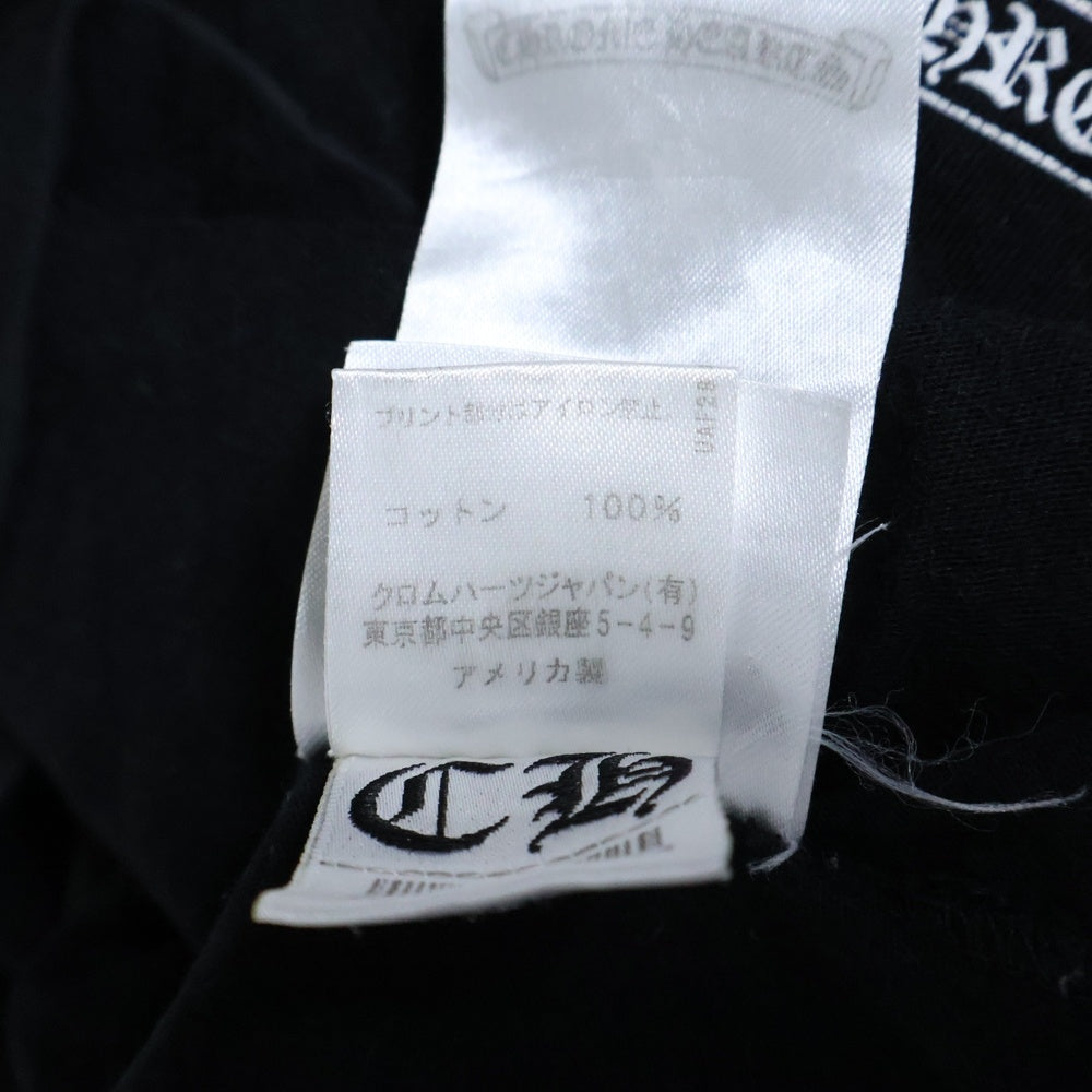CHROME HEARTS(クロムハーツ) CH T-SHRT スクロールラベルプリント 半袖Tシャツ カットソー ブラック