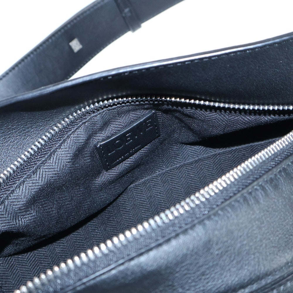 LOEWE(ロエベ) PUZZLE SMALL BUMBAG B510P35X09 パズル スモール バムバッグ ブラック ショルダーバッグ