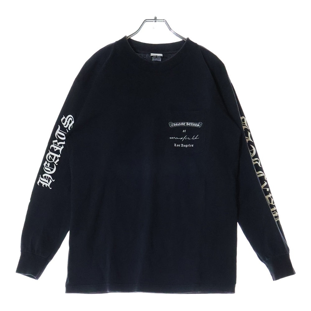 CHROME HEARTS(クロムハーツ) OLD ×max field Dagger L/S TEE オールドモデル マックスフィールド ダガープリント 長袖Tシャツ ブラック