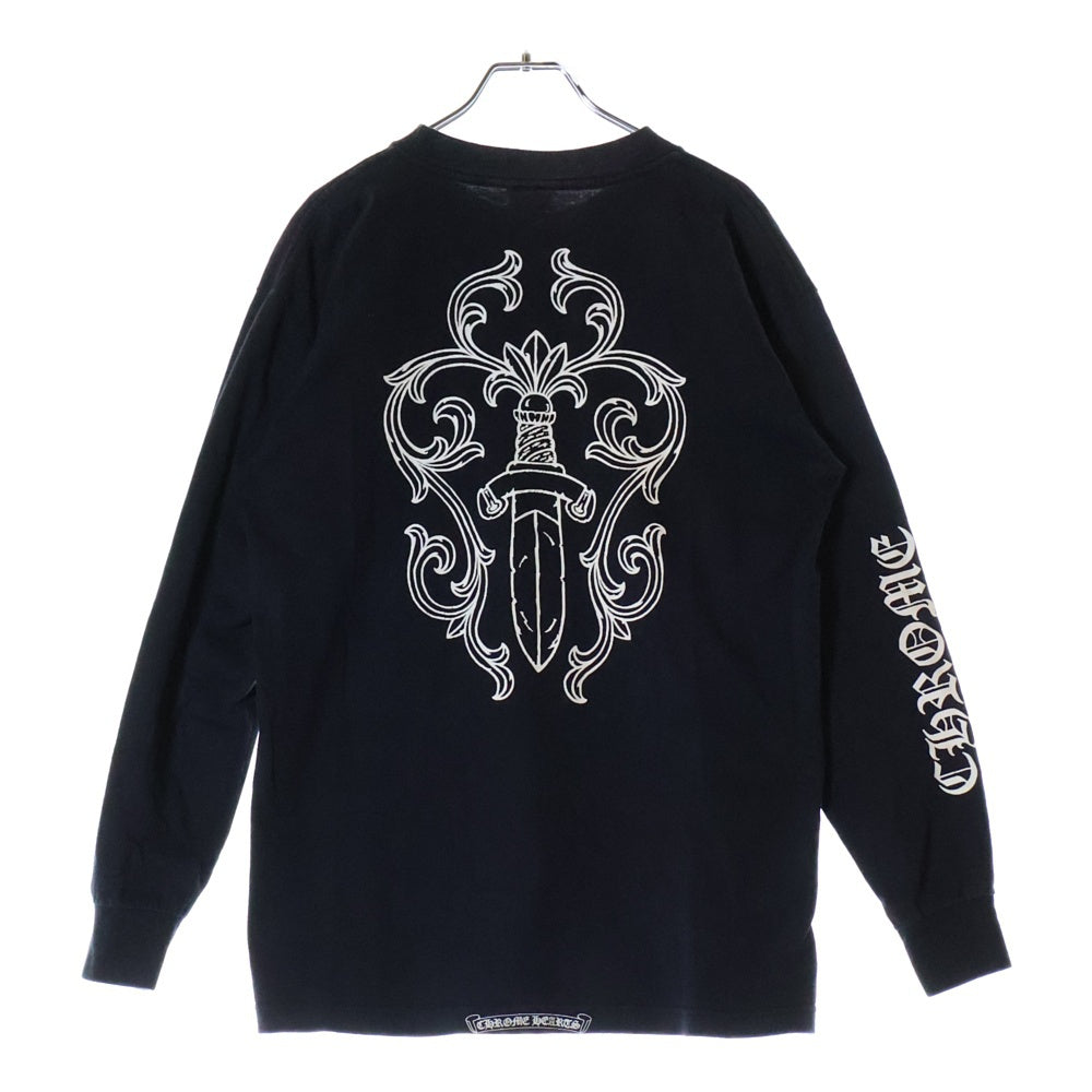 CHROME HEARTS(クロムハーツ) OLD ×max field Dagger L/S TEE オールドモデル マックスフィールド ダガープリント 長袖Tシャツ ブラック