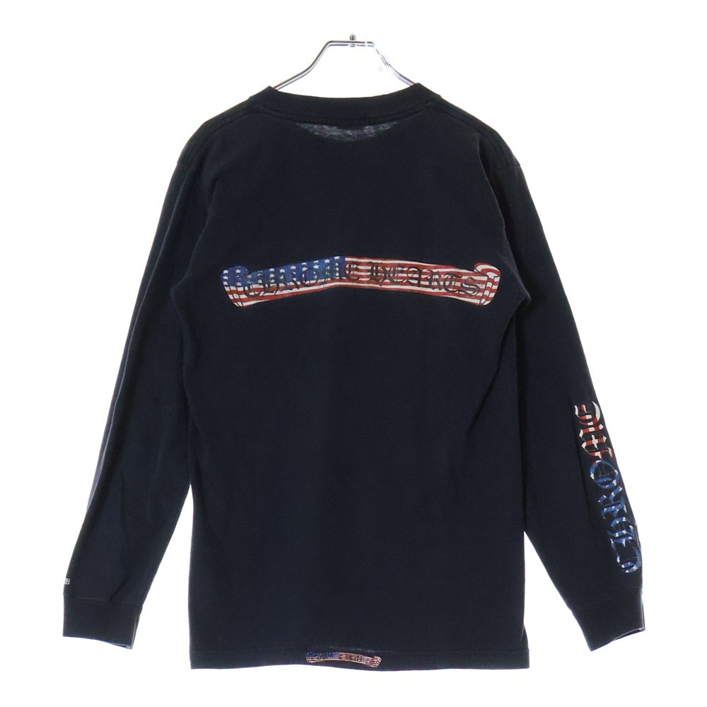 CHROME HEARTS(クロムハーツ) OLD FUCK YOU FLAG L/S TEE オールドモデル 星条旗 ポケット 長袖Tシャツ ブラック