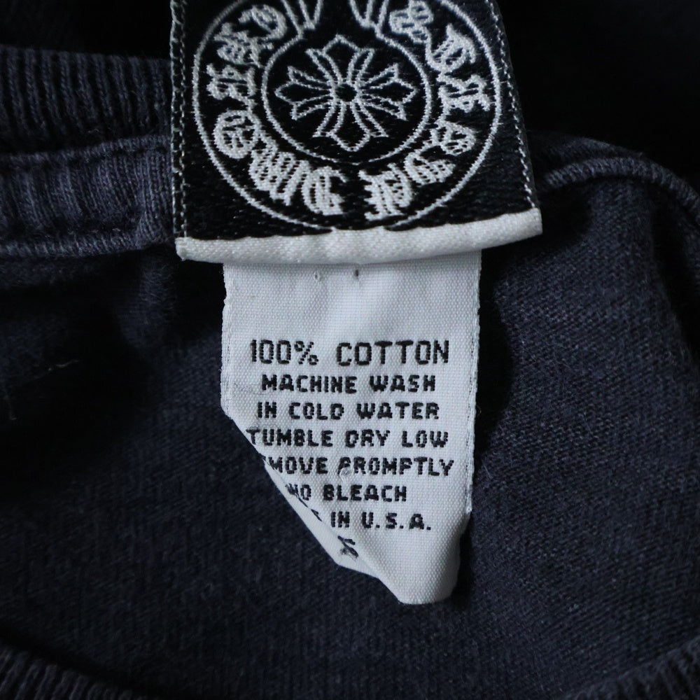CHROME HEARTS(クロムハーツ) OLD FUCK YOU FLAG L/S TEE オールドモデル 星条旗 ポケット 長袖Tシャツ ブラック