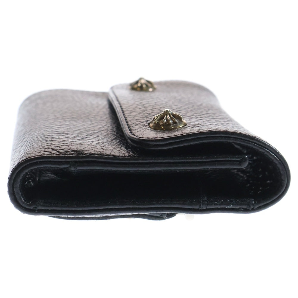 CHROME HEARTS(クロムハーツ) WAVE MINI ウェーブミニ レザーウォレット 財布 ブラック BCA373