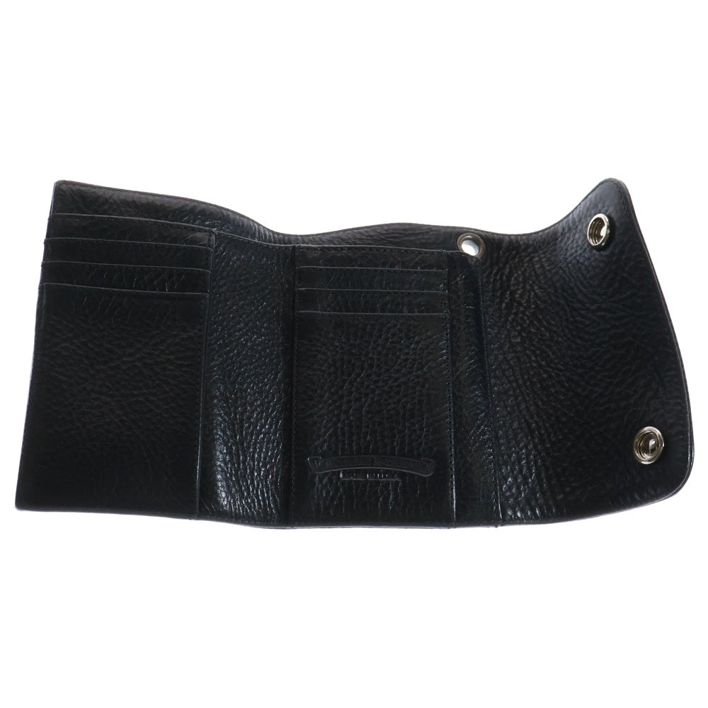 CHROME HEARTS(クロムハーツ) WAVE MINI ウェーブミニ レザーウォレット 財布 ブラック BCA373