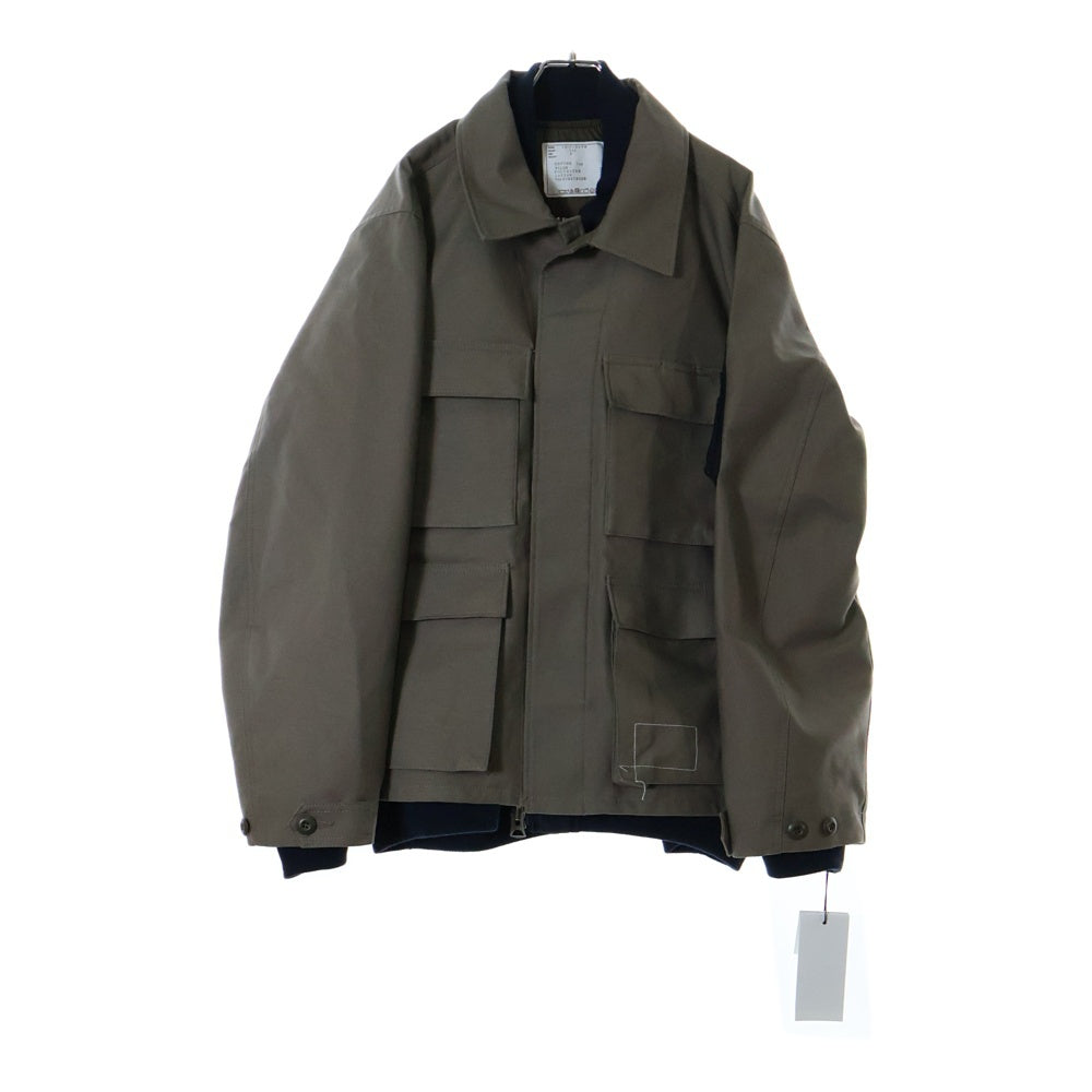 Sacai(サカイ) 25SS ×WTAPS Cotton Back Satin Jacket 25-03694M ×ダブルタップス コットン バックサテンジャケット ベージュ