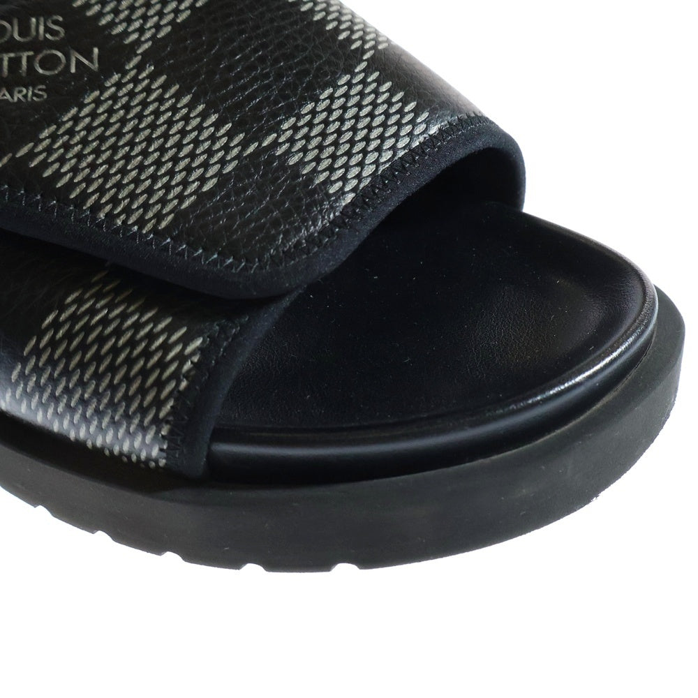 LOUIS VUITTON(ルイヴィトン) オアシス ダミエ柄 ローカット レザー サンダル FD0272 ブラック