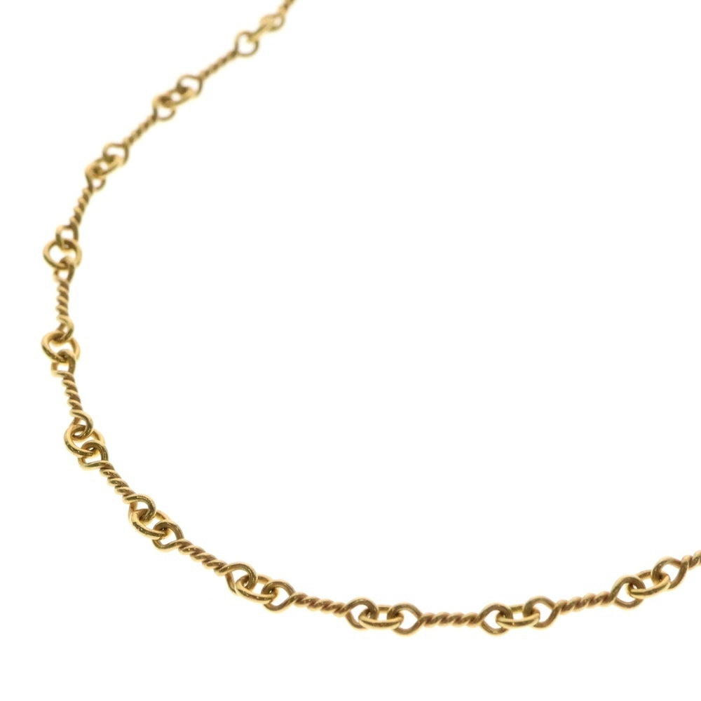 CHROME HEARTS(クロムハーツ) 22K NECKCHAIN T18 ツイストチェーンネックレス 18inch ゴールド BCA014